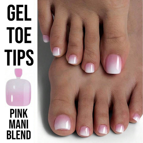 Toe tips gel pink - pink, mani