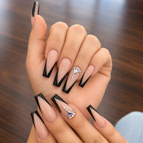 Skinny coffin black chevron - coffin,